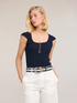 Ribbed knit in viscose blend image number 2