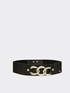 Elasticated oversized belt with chain links image number 1