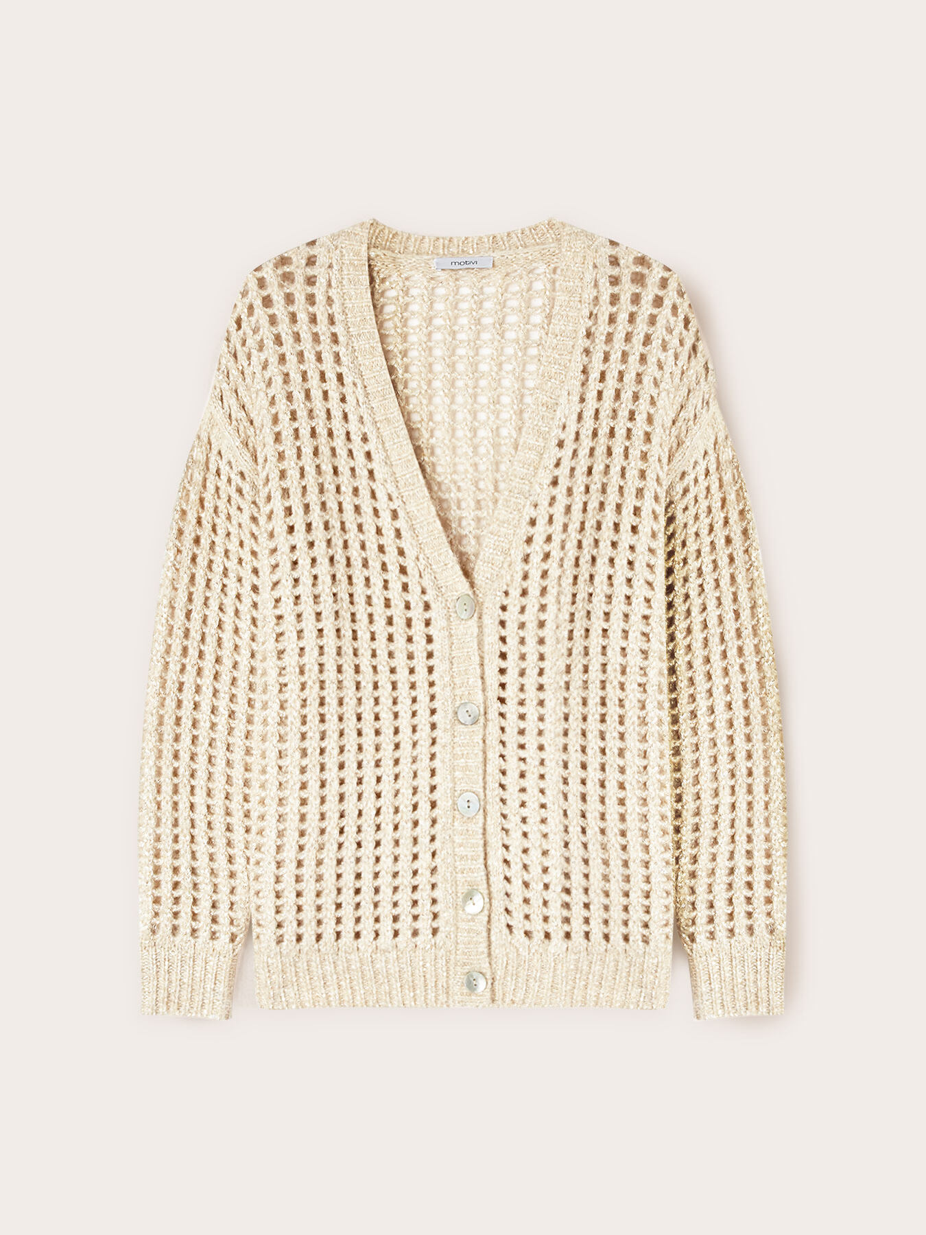 Cardigan din tricot perforat image number 4