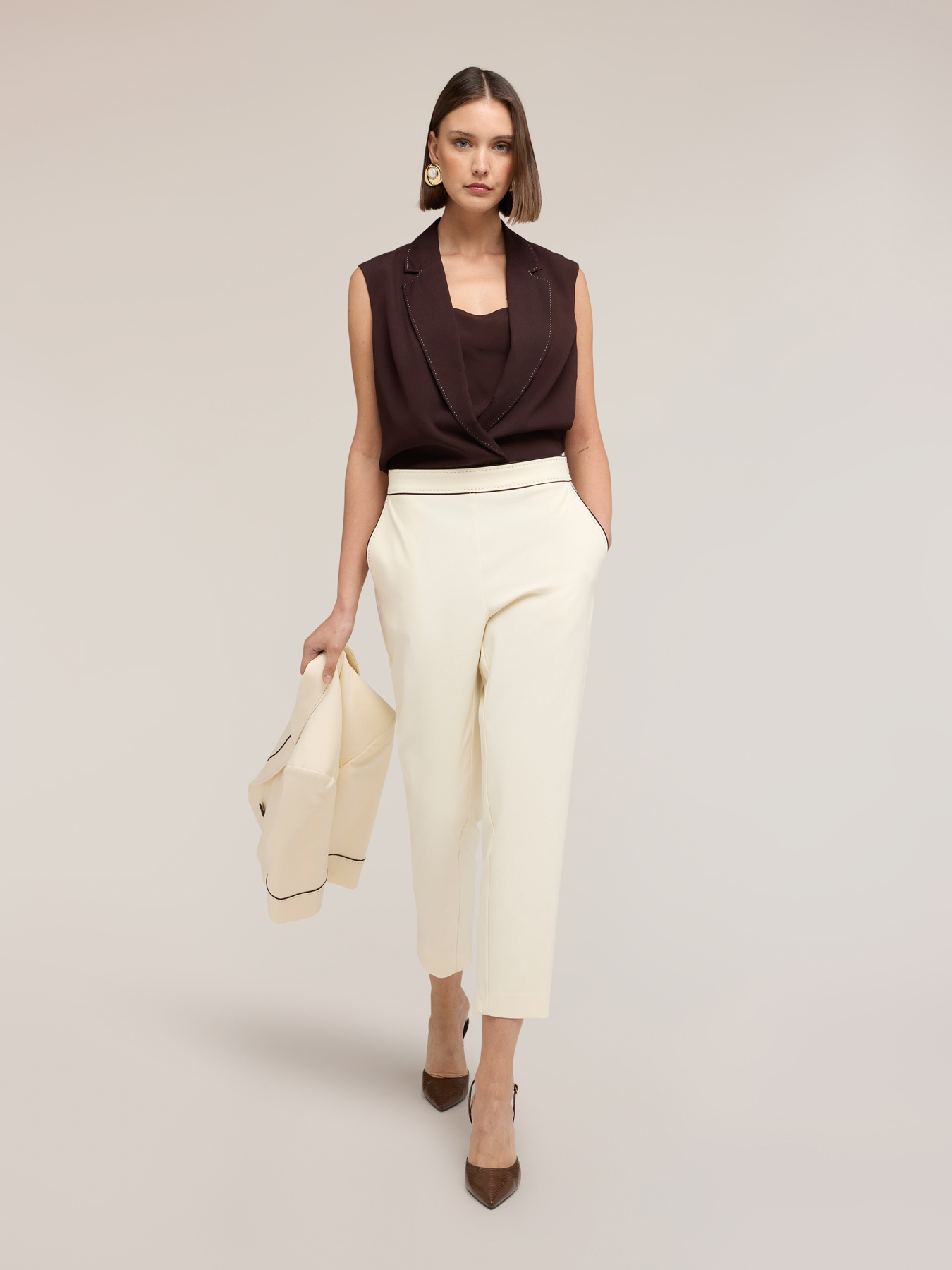 Bodysuit top with collar The Tailoring Lab image number 0