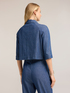 Kurzer zweireihiger Trenchcoat aus Chambray image number 1