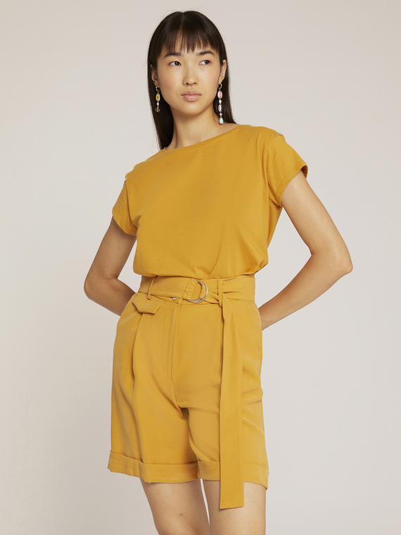 Motivi Bermuda vita alta con cintura Donna