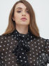 Blouse with bow and glitter hearts image number 2