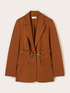 Polyester-viscose blazer with belt image number 4