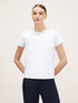 T-shirt with stone-embroidered neckline image number 0