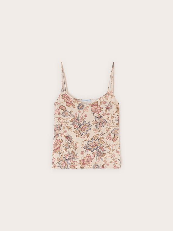 Satin top with print