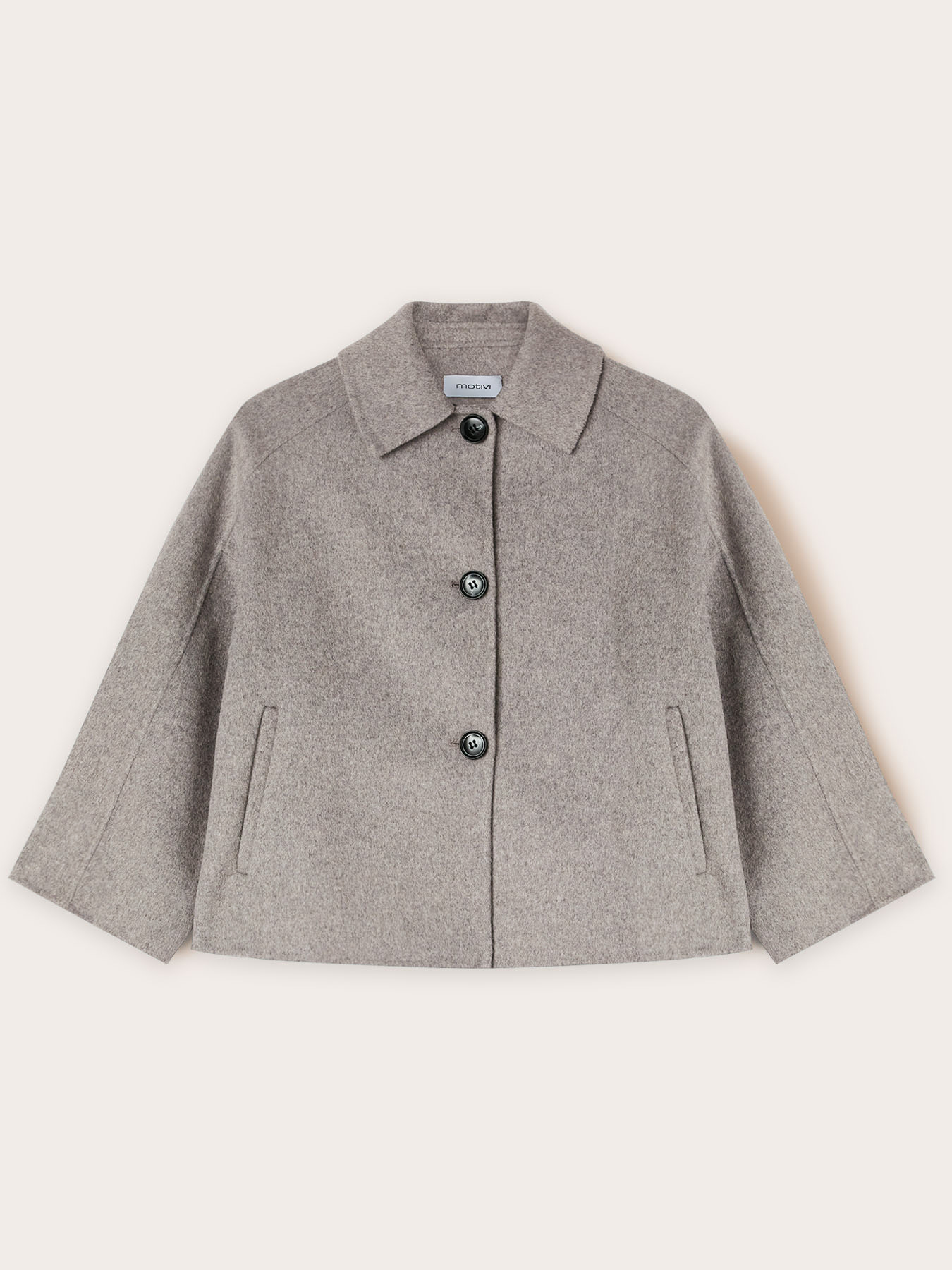 Short wool blend coat image number 4