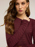 Striped bodysuit in viscose blend jersey image number 0