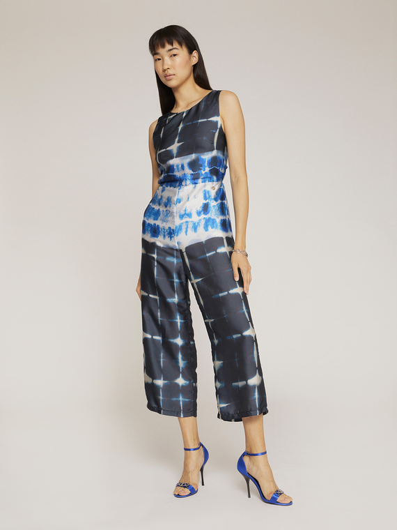 Motivi Tuta cropped satin fantasia tie dye Donna