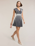 Ausgestelltes Strickkleid mit Streifen image number 0