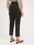 Coated fabric trousers with turn-up image number 1