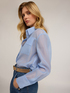 Organza-Bluse mit Taschen image number 3