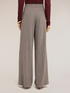 Palazzo pants in yarn-dyed fabric image number 1
