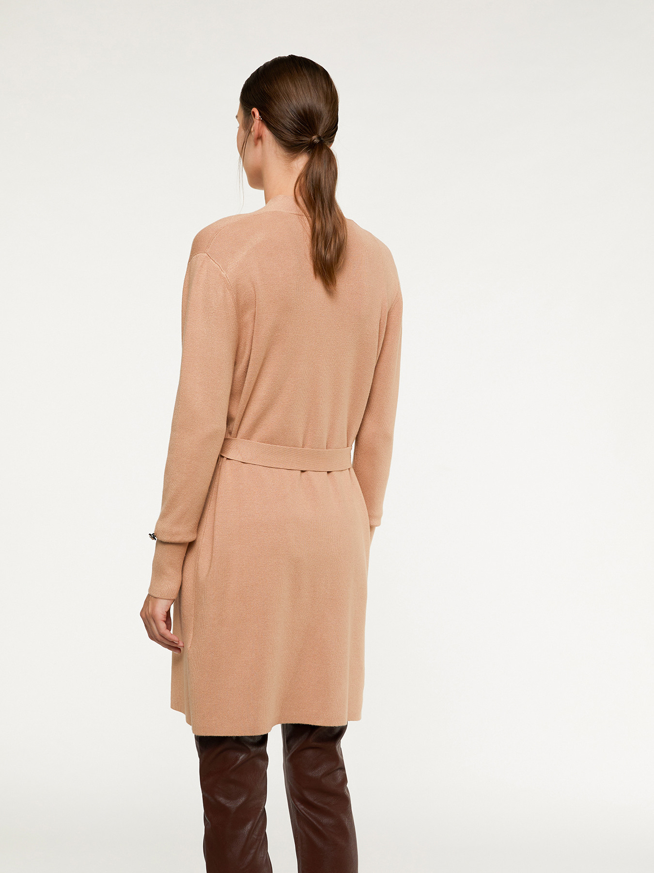 Cardigan lungo misto viscosa image number 1