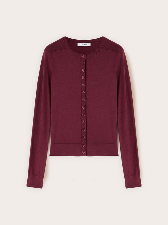 Cardigan en tricot jersey avec manches raglan