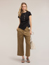 T-shirt with asymmetric side draping image number 2