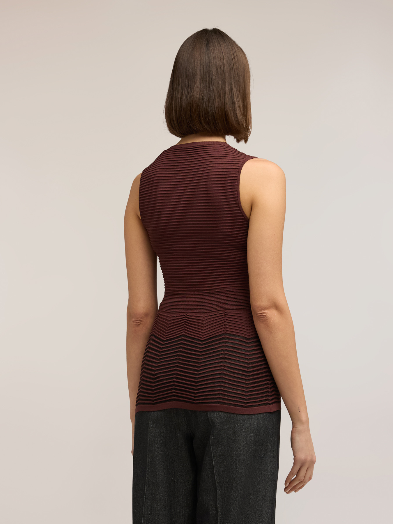 Textured knit top image number 3