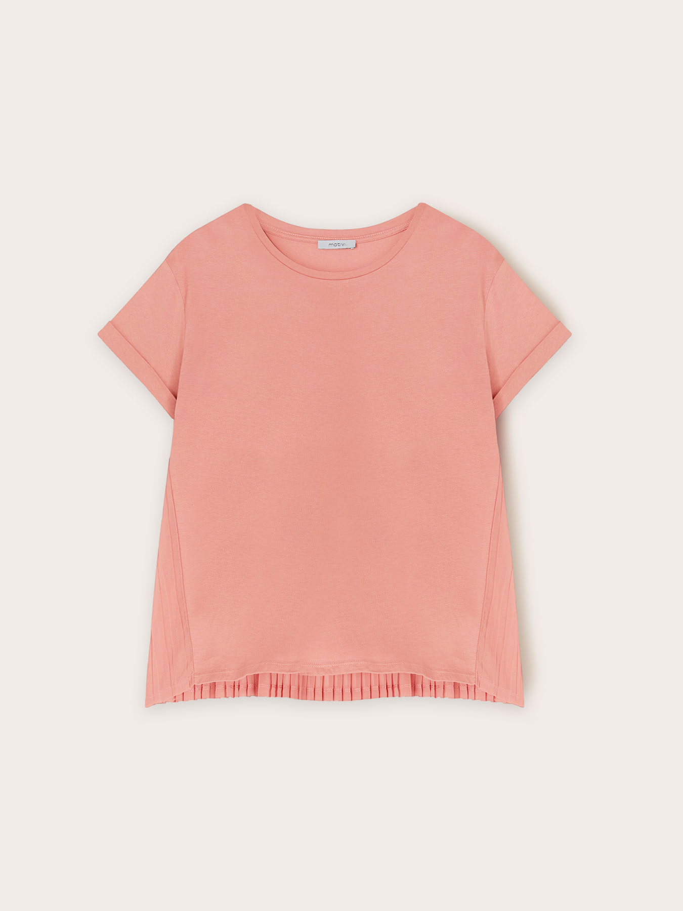 T-shirt with pleated insert image number 4