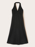 A-line long dress in linen blend image number 4