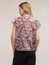 Cotton muslin shirt with print image number 1