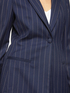 Pinstriped single-button blazer image number 2