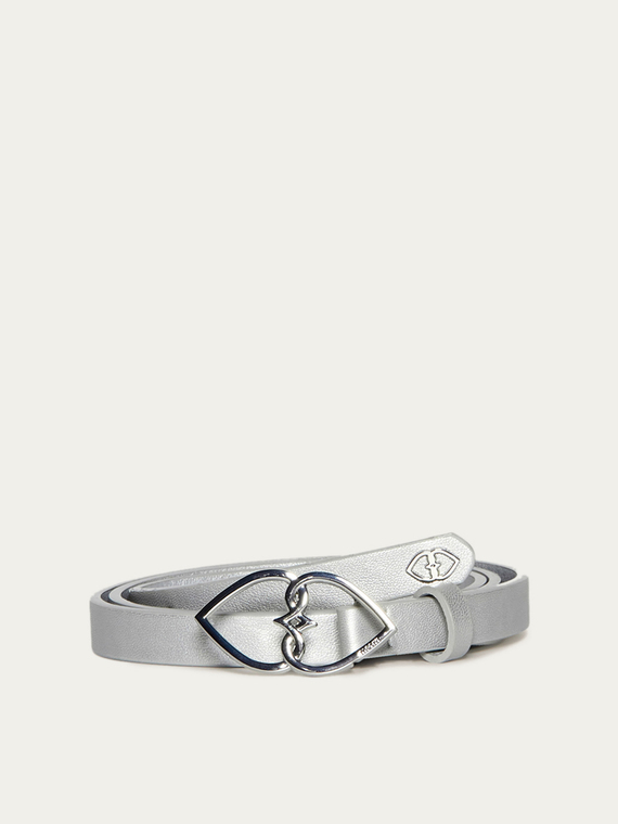 Silver belt with Double Love buckle