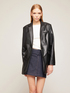 Oversized faux leather blazer image number 2
