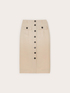 Midi pencil skirt in linen blend image number 4