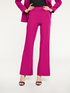 Flared solid colour trousers image number 0