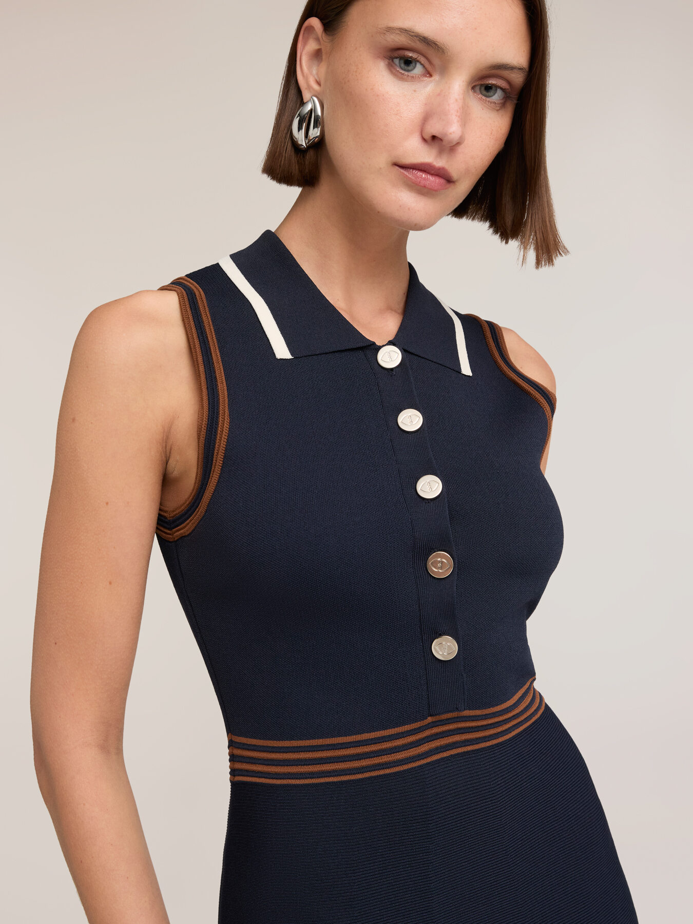 Robe ligne A avec col polo image number 2