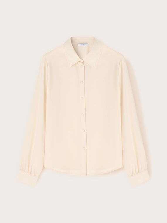 Chemise en cr&ecirc;pe de chine avec col classique