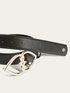 Faux leather belt with Double Love buckle image number 1