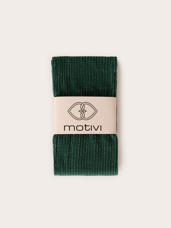 Short ribbed lurex socks