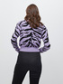 Zebra pattern cropped sweater image number 1