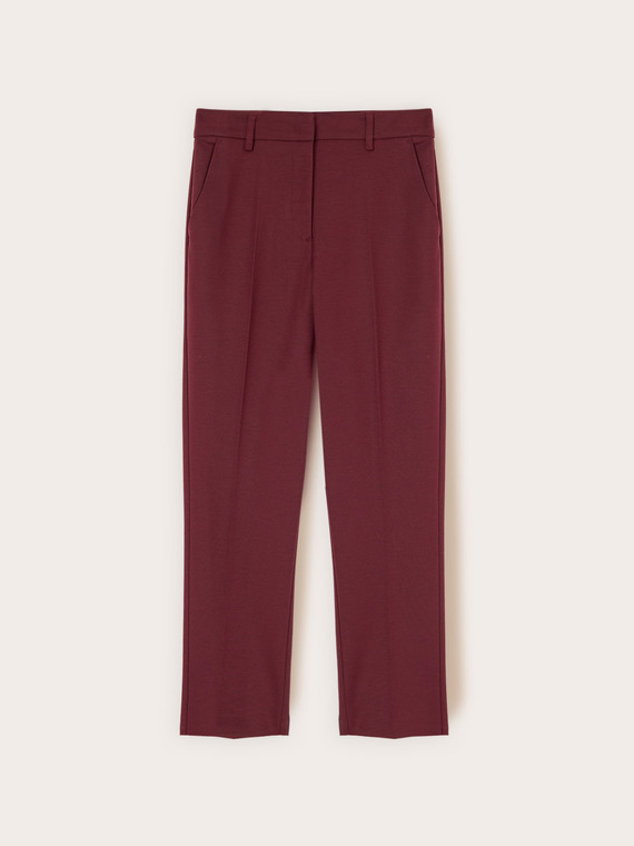 Pantaloni regular misto cotone viscosa