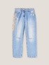 Jeans mom fit con ricamo image number 3