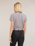Two-material V-neck T-shirt image number 1