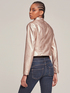 Shimmer leather-effect jacket image number 1