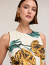Poplin top with floral print image number 3