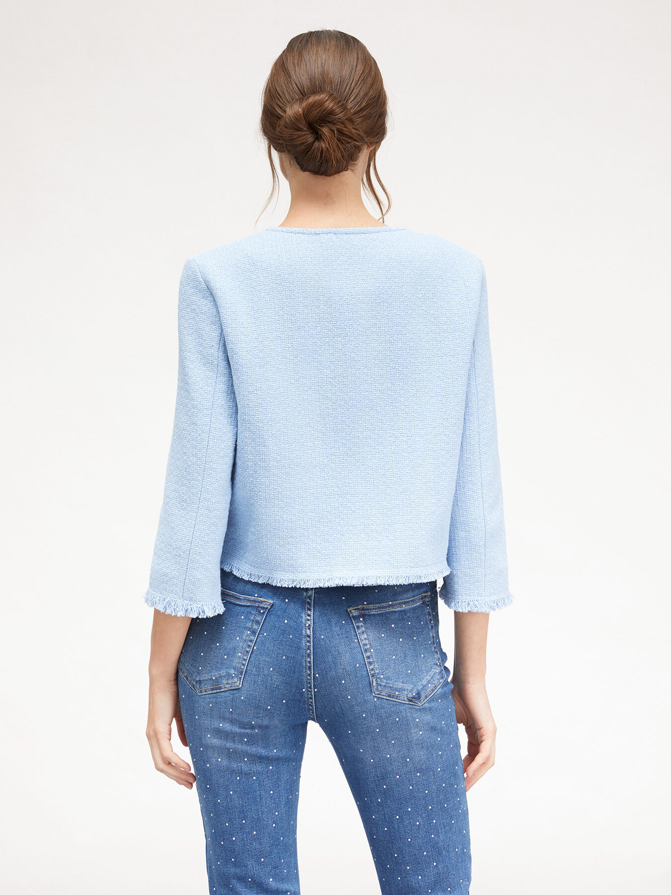 Giacca in tweed con bottoni gioiello image number 1