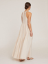 Linen blend dress with insert image number 1