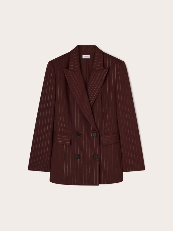 Pinstripe blazer in fluid fabric