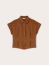 Camisa de lino con pliegues image number 4