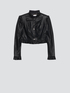 Faux leather jacket with ruching image number 3