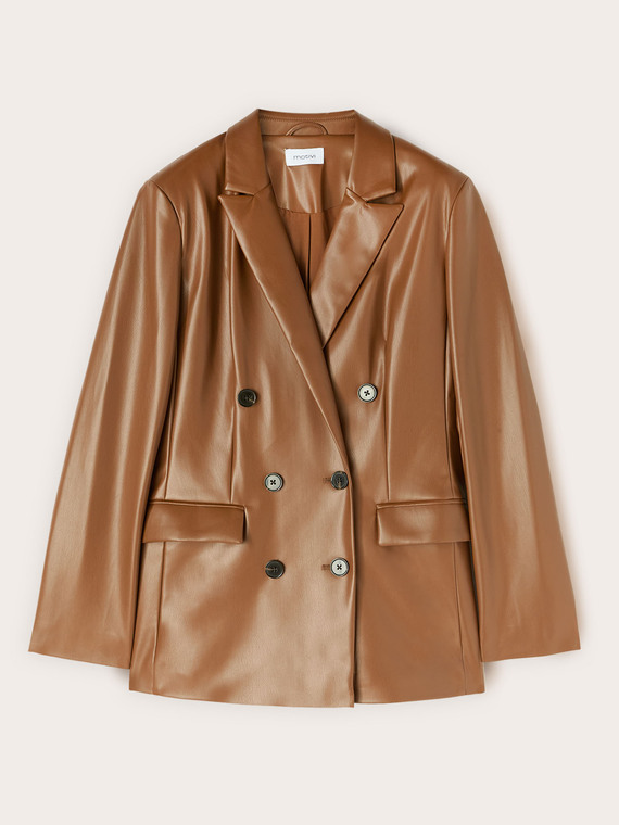 Blazer crois&eacute; effet brillant