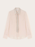 Georgette shirt with collar and rhinestone tie image number 4