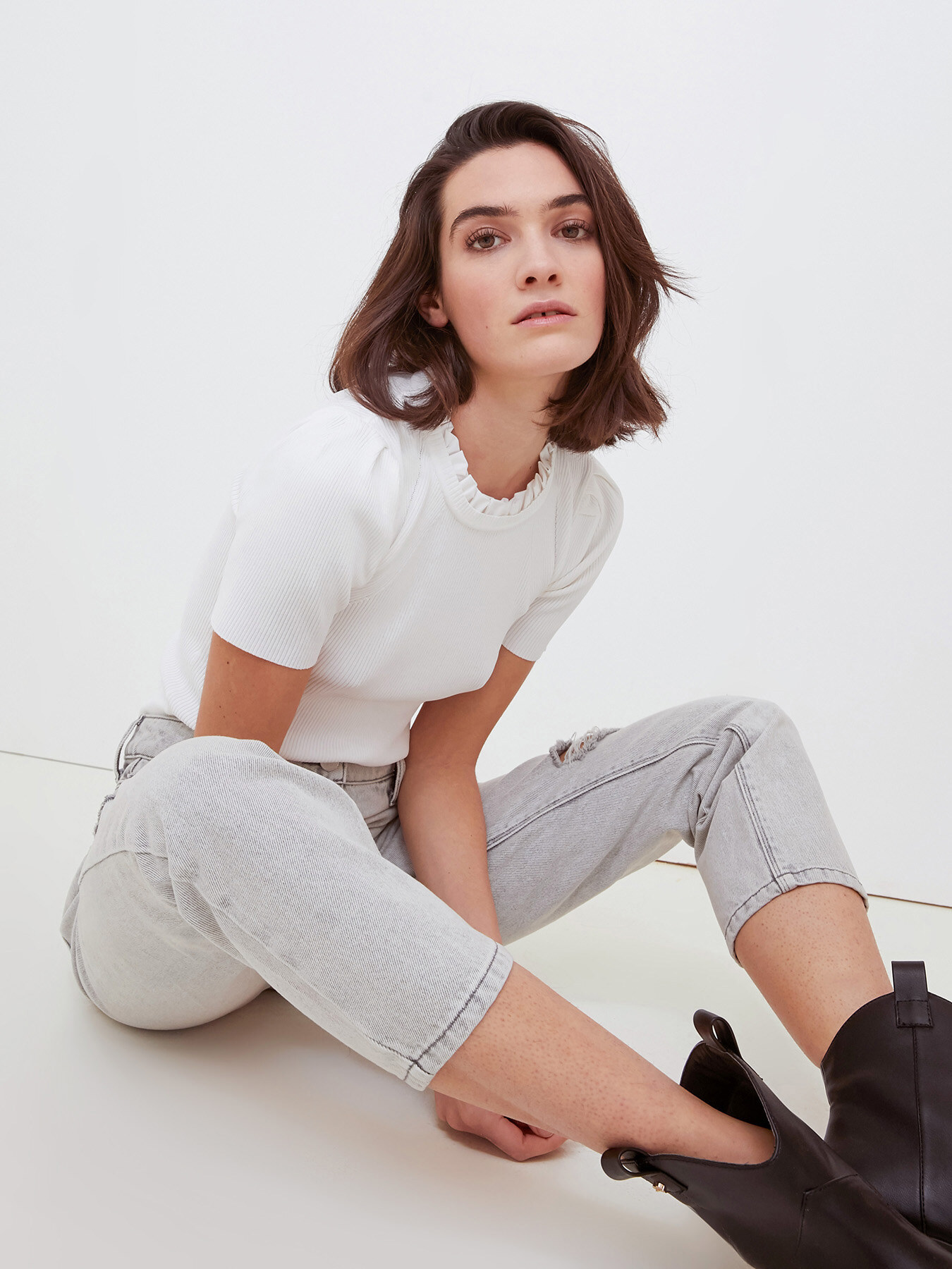 Maglia maniche corte a coste image number 0