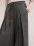 Check pattern palazzo pants image number 3