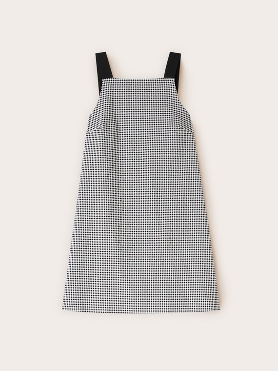 Robe courte ligne A &agrave; motif vichy