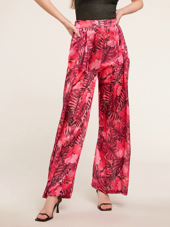 Floral patterned palazzo trousers